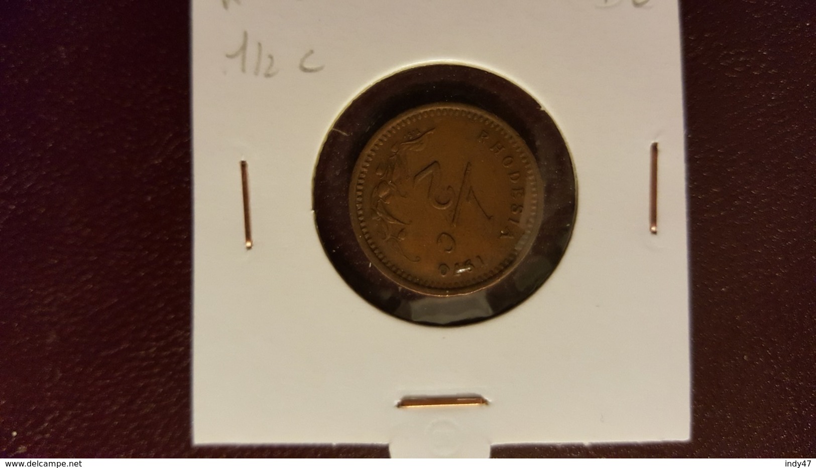 RHODESIE  : 1/2 Cent 1970 - Rhodésie