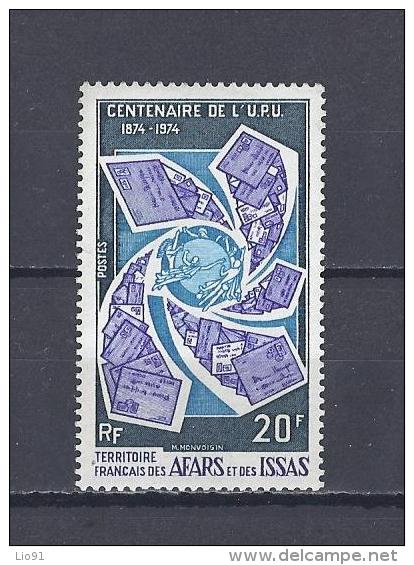 AFARS ET ISSAS YT  388 Centenaire De L´U.P.U. 1974 Neuf ** - Neufs