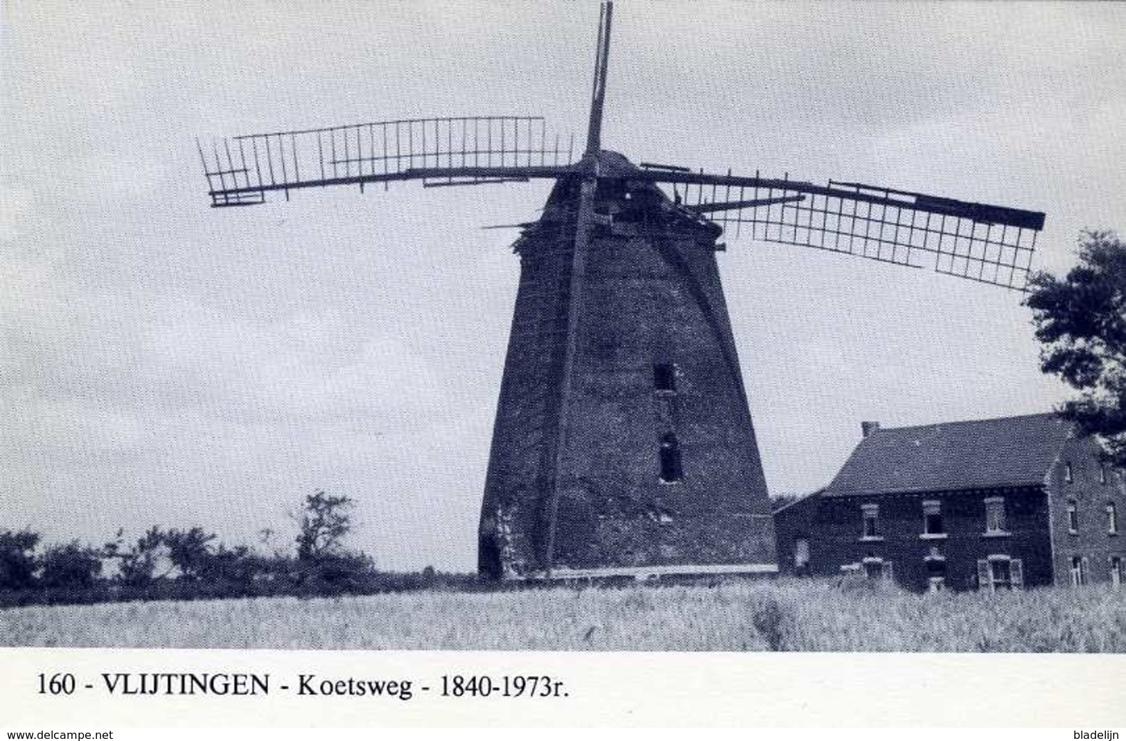 VLIJTINGEN Bij Riemst (Limburg) - Molen/moulin - Blauwe Prentkaart Ons Molenheem Van De Verdwenen Molen Simenon - Riemst