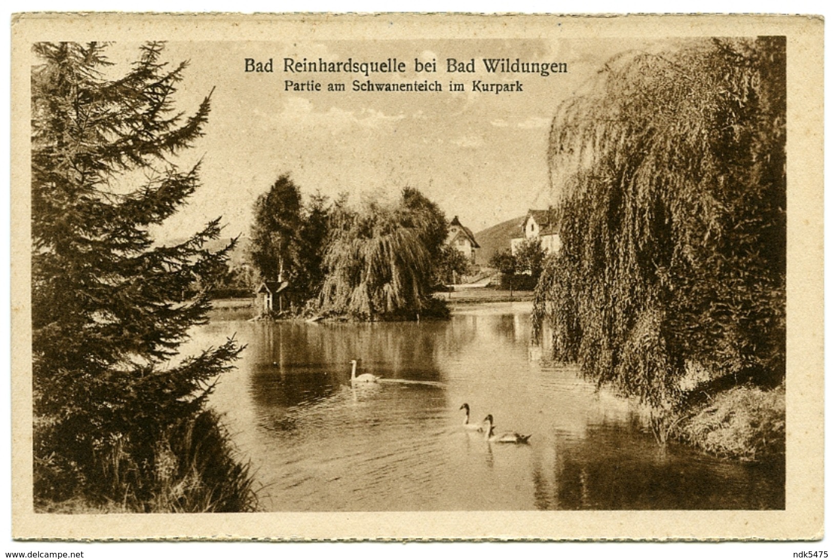 ALLEMAGNE : BAD WILDUNGEN - BAD REINHARDSQUELLE - PARTIE AM SCHWANENTEICH IM KURPARK - Bad Wildungen