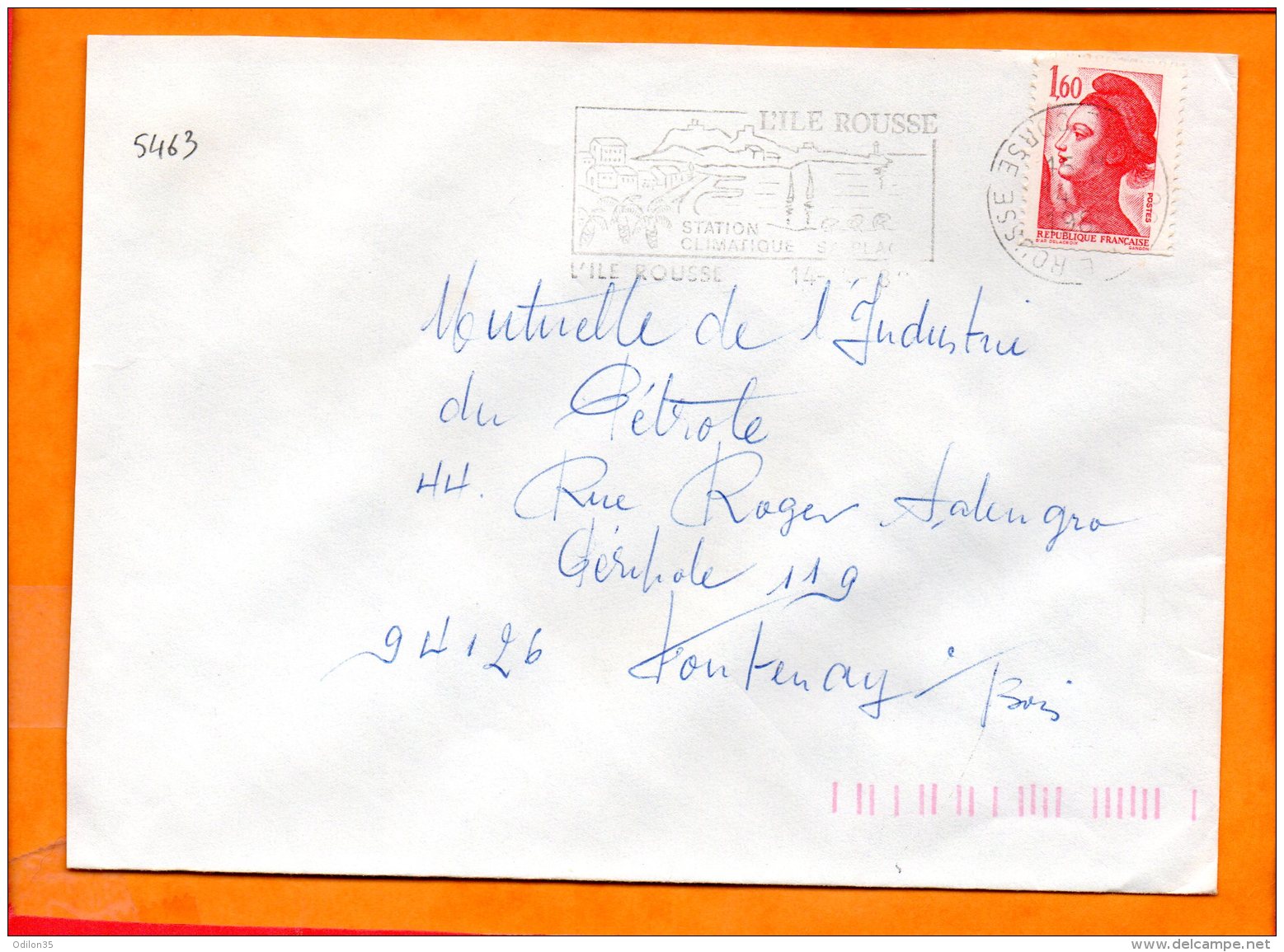 CORSE, Ile Rousse, Flamme SOTEM N° 5463, Station Climatique, Dateur Inversé - Mechanical Postmarks (Advertisement)