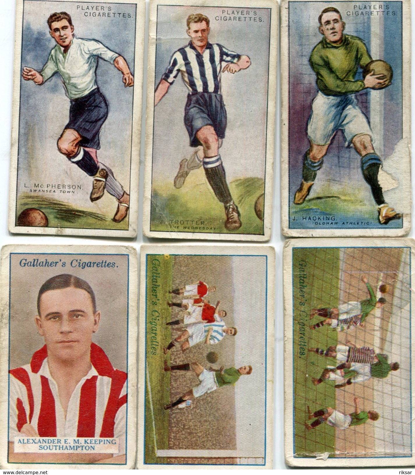 CHROMO(LOT DE 6) FOOTBALL - Gallaher