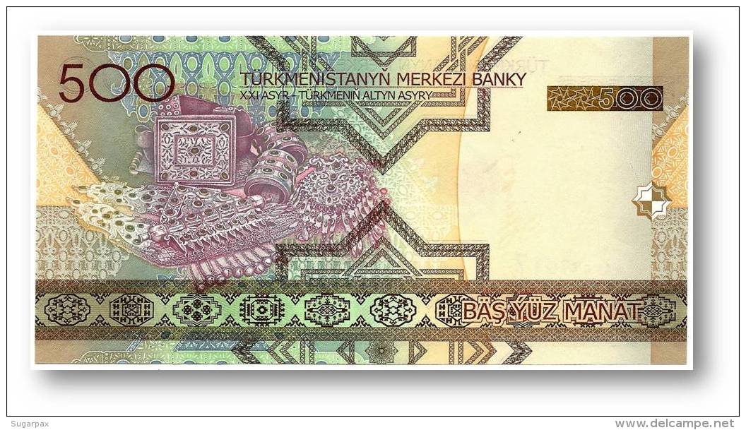 TURKMENISTAN - 500 MANAT - 2005 - Pick 19 - UNC. - Serie AA - 2 Scans - Turkménistan