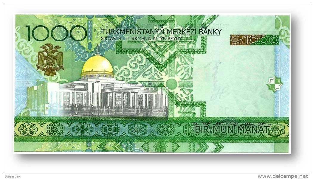 TURKMENISTAN - 1000 MANAT - 2005 - Pick 20 - UNC. - Serie AA - 2 Scans - 1.000 - Turkmenistan