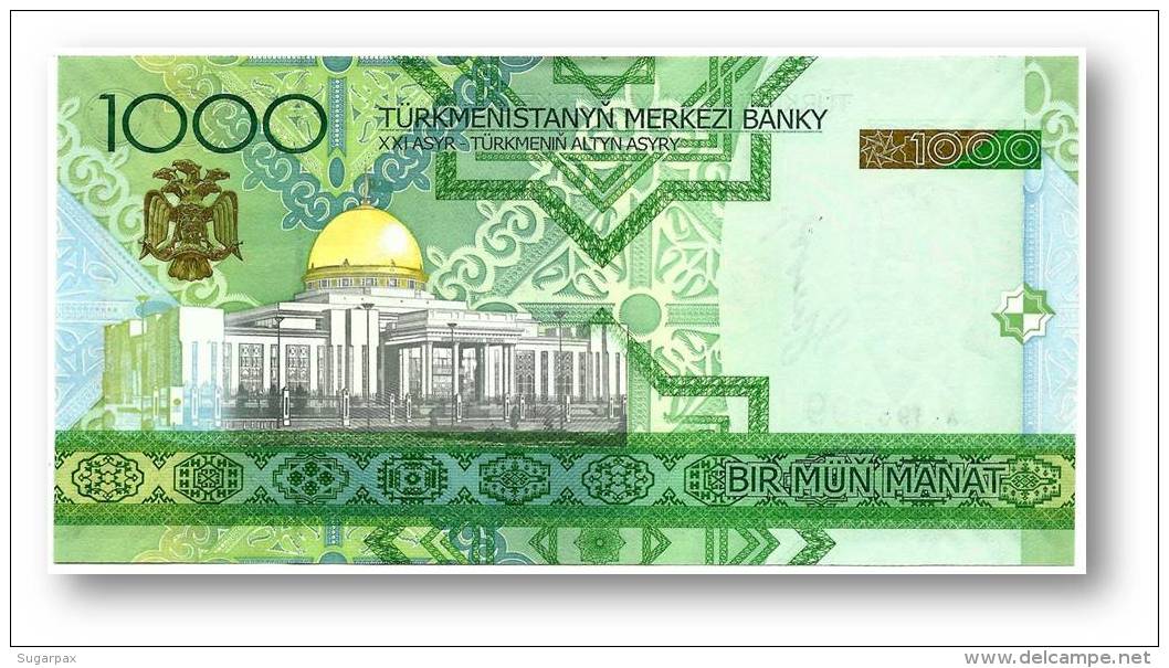 TURKMENISTAN - 1000 MANAT - 2005 - Pick 20 - UNC. - Serie AA - 2 Scans - 1.000 - Turkménistan