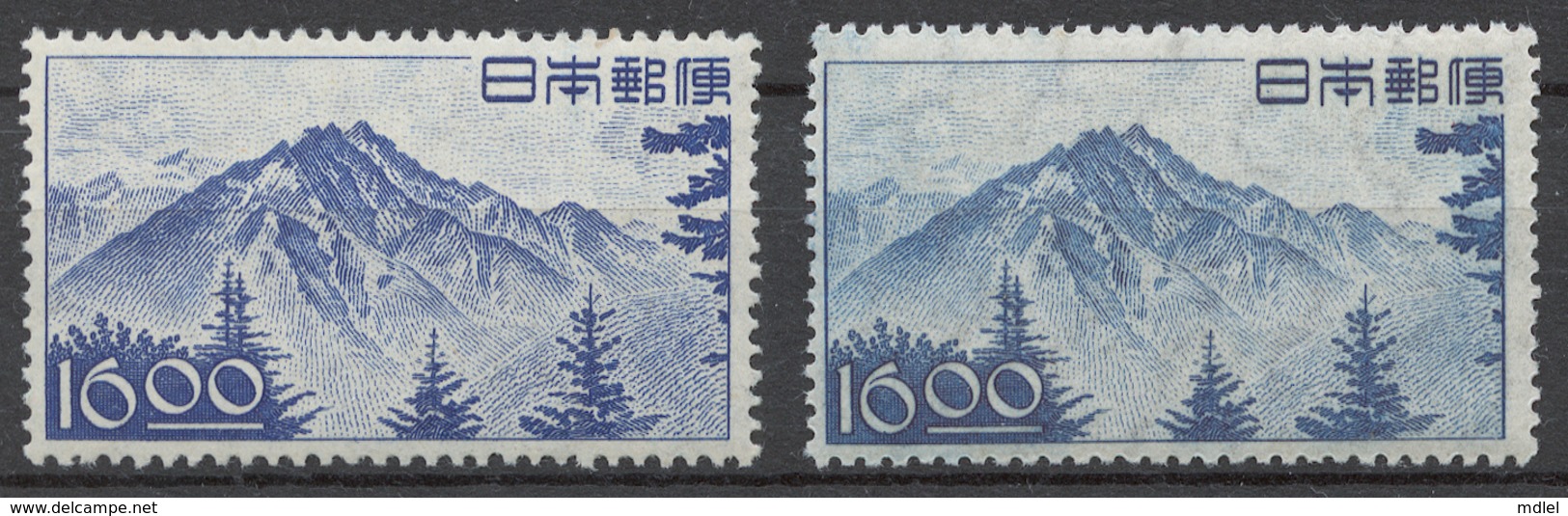 Japan 431+ 441** DEFINITIVES, MOUNT HODAKA - Unused Stamps