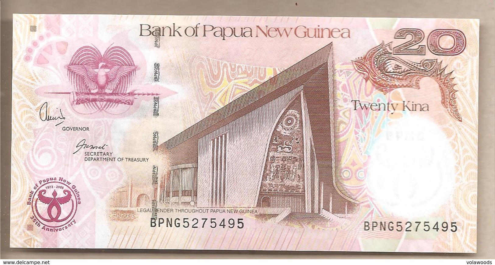 Papua Nuova Guinea - Banconota Non Circolata FdS Da 20 Kina - 2008 - Papua New Guinea