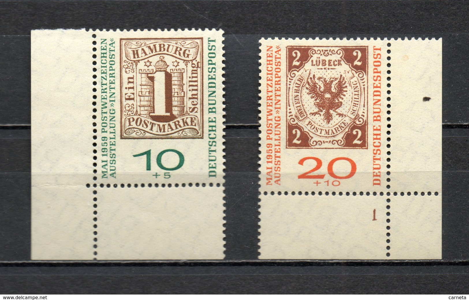 ALLEMAGNE   N° 183+184  NEUFS SANS CHARNIERE COTE  0.70&euro;  TIMBRES D'HAMBOURG - Unused Stamps