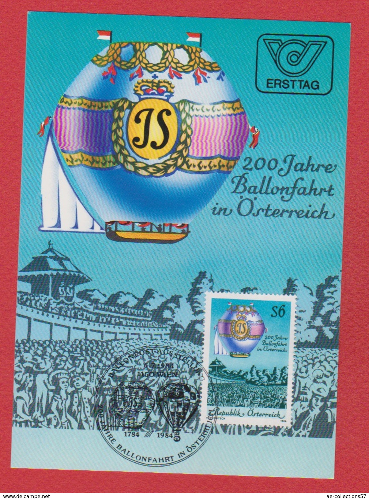 Autriche --  1 Er Jour --  1985 --  200 Jahre Ballonfahrt In Osterreich - Cartes-Maximum (CM)