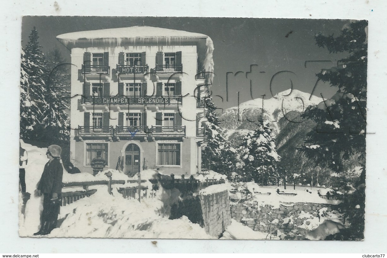 Orsières (Suisse, Valais) : L'Hôtel Splendid à Champex-Lac En 1950 (animé) PF. - Autres & Non Classés