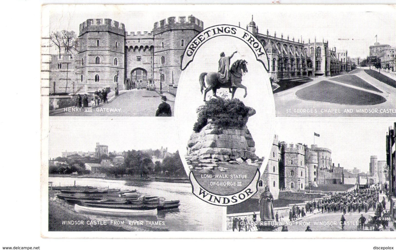 S2285 Small Postcard - Berkshire > Windsor Castle + NICE STAMP 1953, Francobollo - Windsor Castle