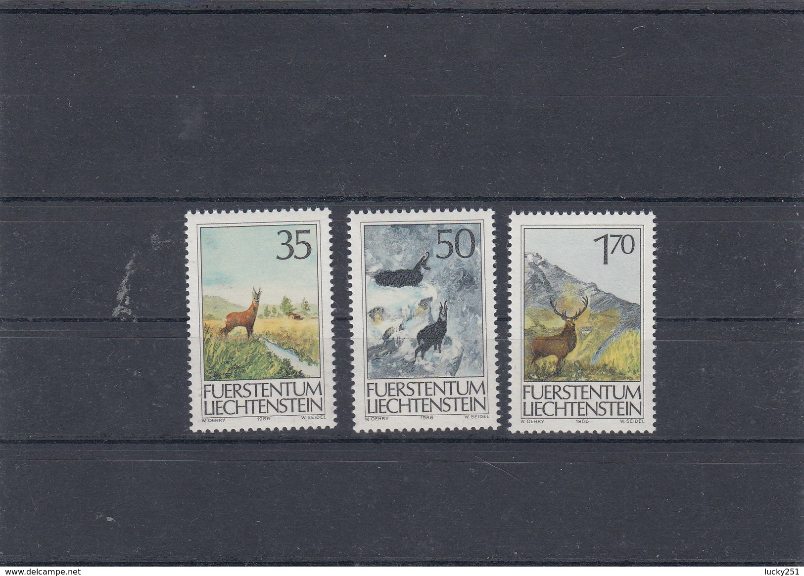 Liechtenstein - Mammifères Divers - Neufs** - Année 1986 - Y.T. 848/850 - Unused Stamps