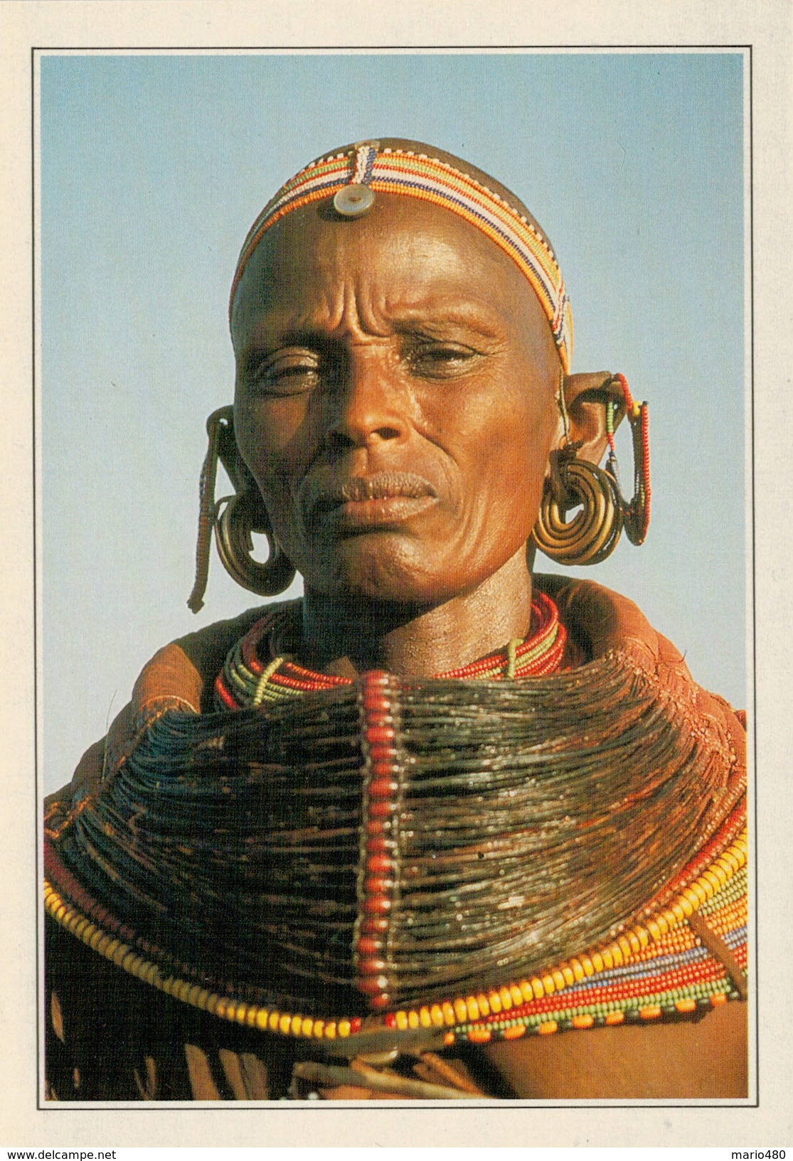 SAMBURU  WOMAN  IN  TRIBAL  COSTUME      (SCRITTA) - Kenia