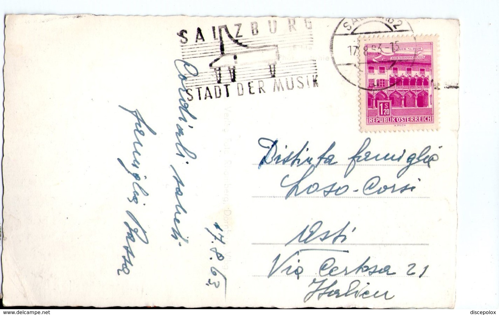 S2301 Small Postcard - Salzbourg, Die Alte Bischofstadt Bei Nacht + NICE TIMBRE 1963 - Bischofshofen