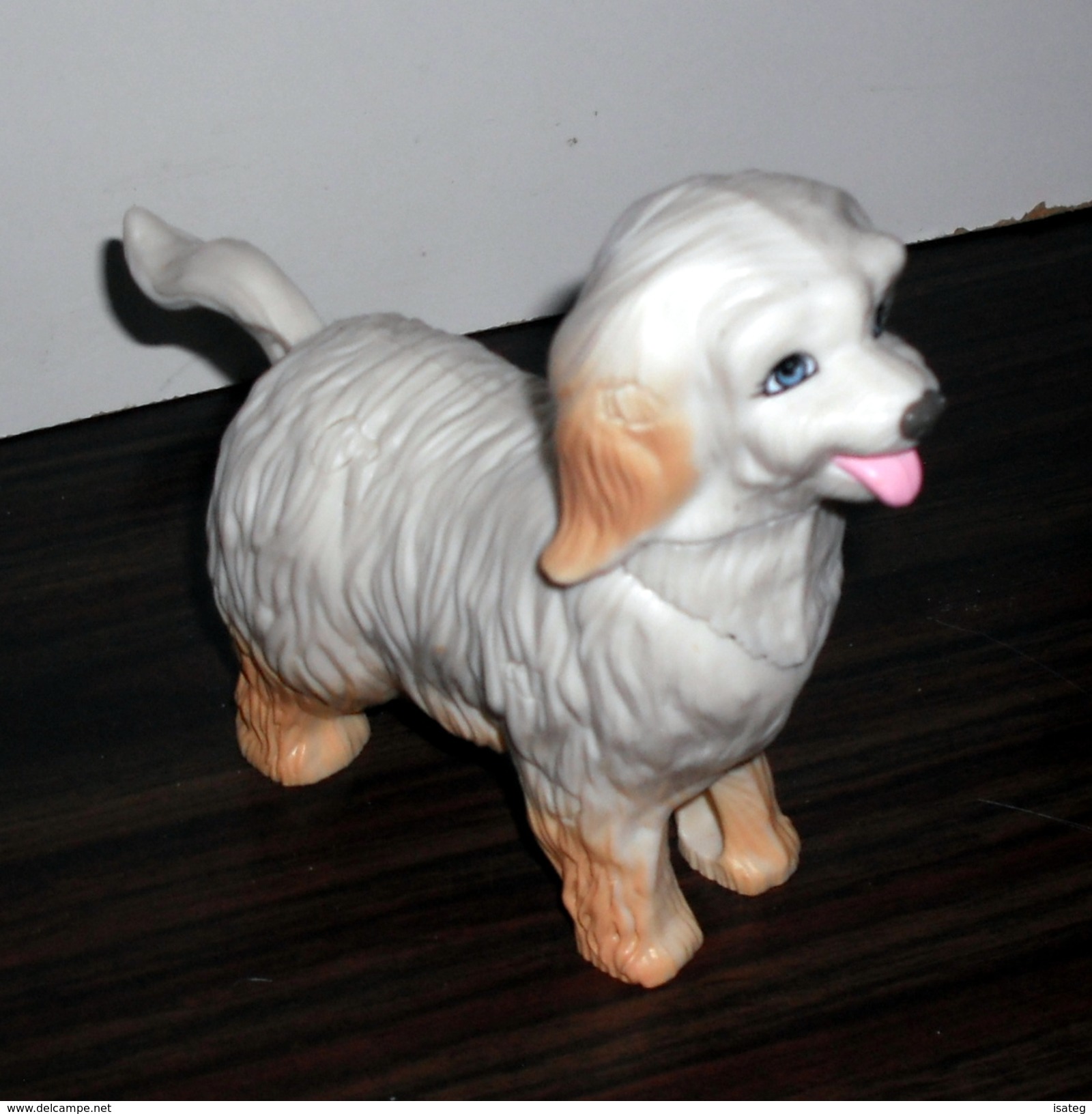 Figurine Vintage Chien Tête Articulée En Plastique Dur - Chiens