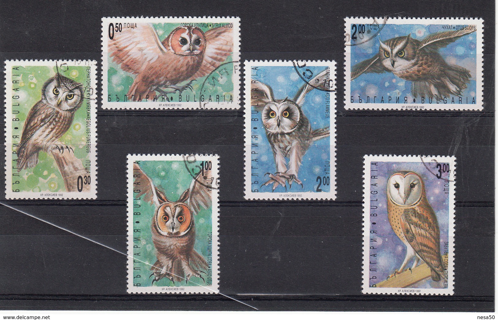 Bulgarije 1992 Mi Nr 4032 - 4037 , Uilen, Owl - Gebraucht