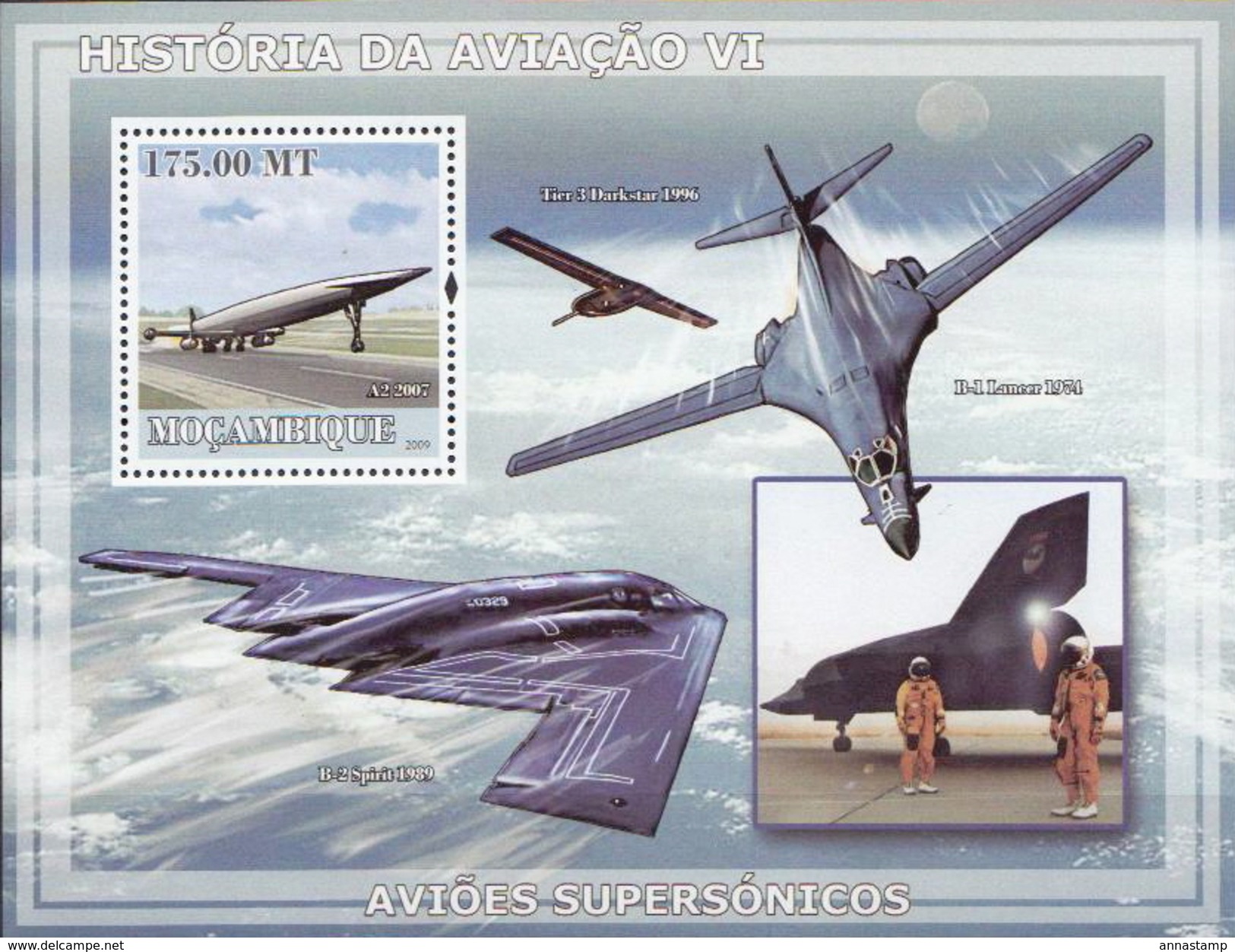 Mozambique MNH Supersonic Airplanes Sheetlet And SS - Concorde