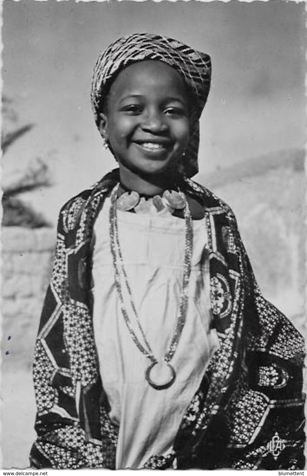 CPSM TCHAD Afrique Noire écrite Type Petite Fille Du Sultan De BINDER - Chad