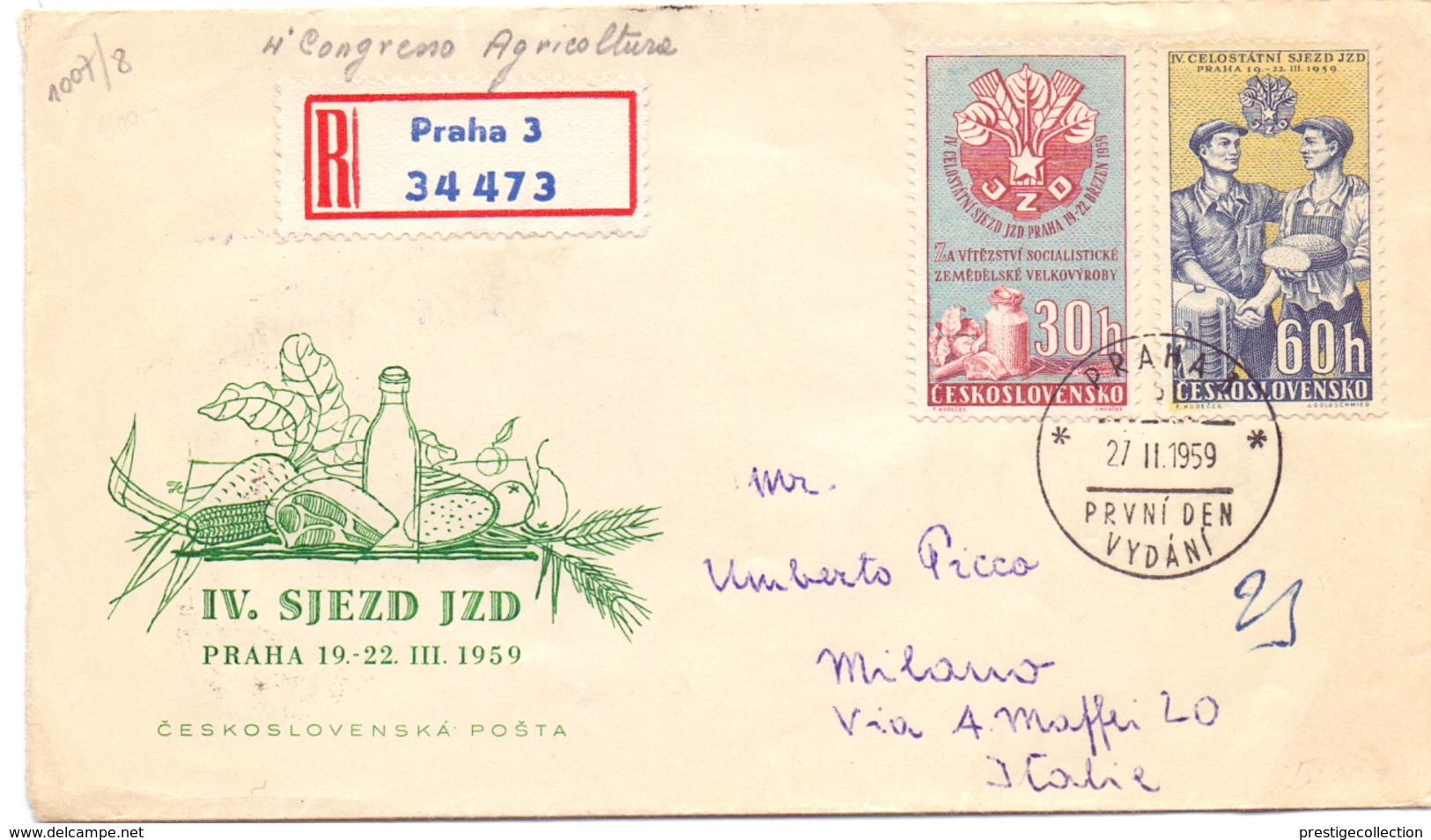 CZECHOSLOVAKIA  1959 R. (GEN170102) - Agricoltura