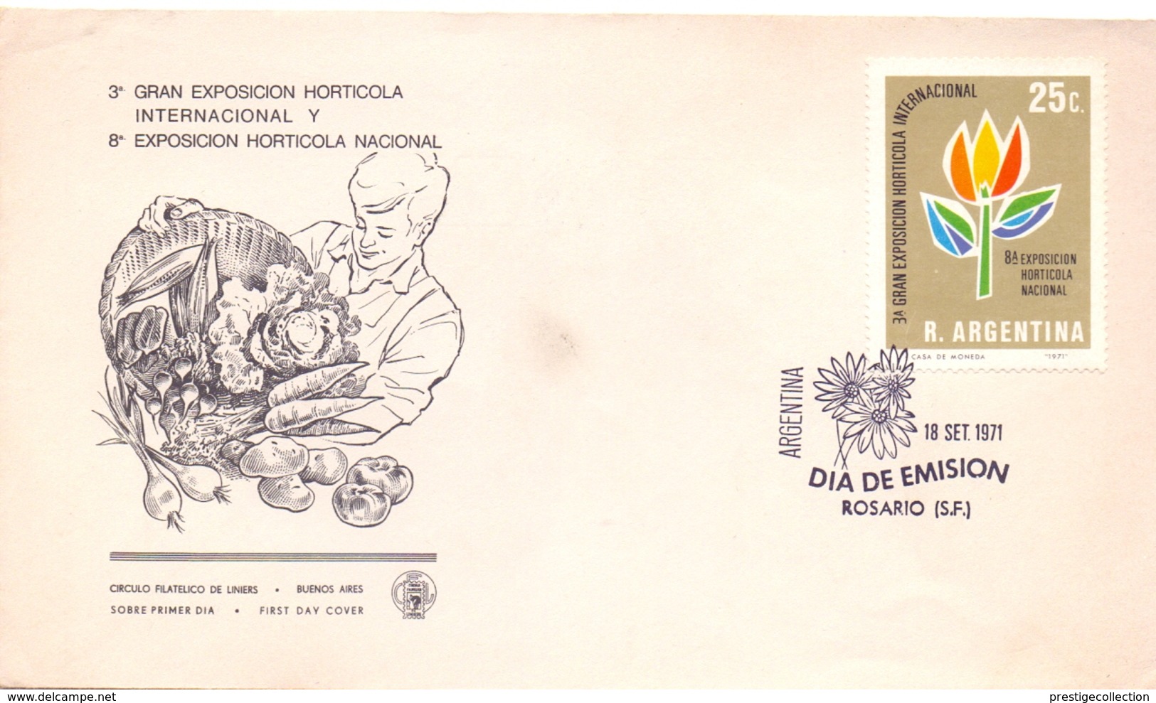 ARGENTINA FDC EXPOSITION HORTICOLA 1971  (GEN170103) - Landwirtschaft