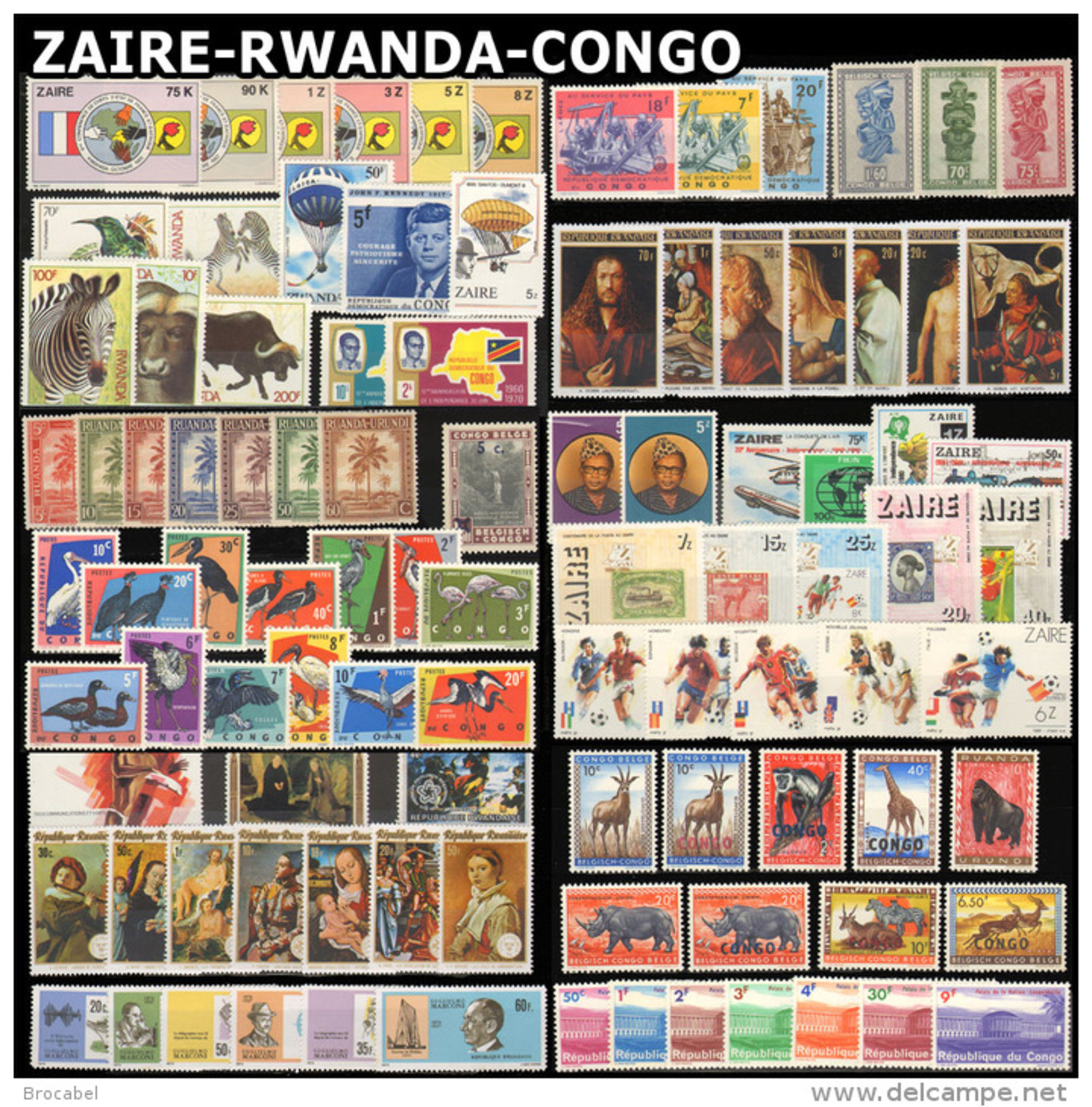 Congo - Sénégal - Ruanda - Rwanda - Zaire - Burundi - Sud-Kasai - Exotiques - CentrAfrique - Mauritanie ...  NO RESERVE! - Autres - Afrique