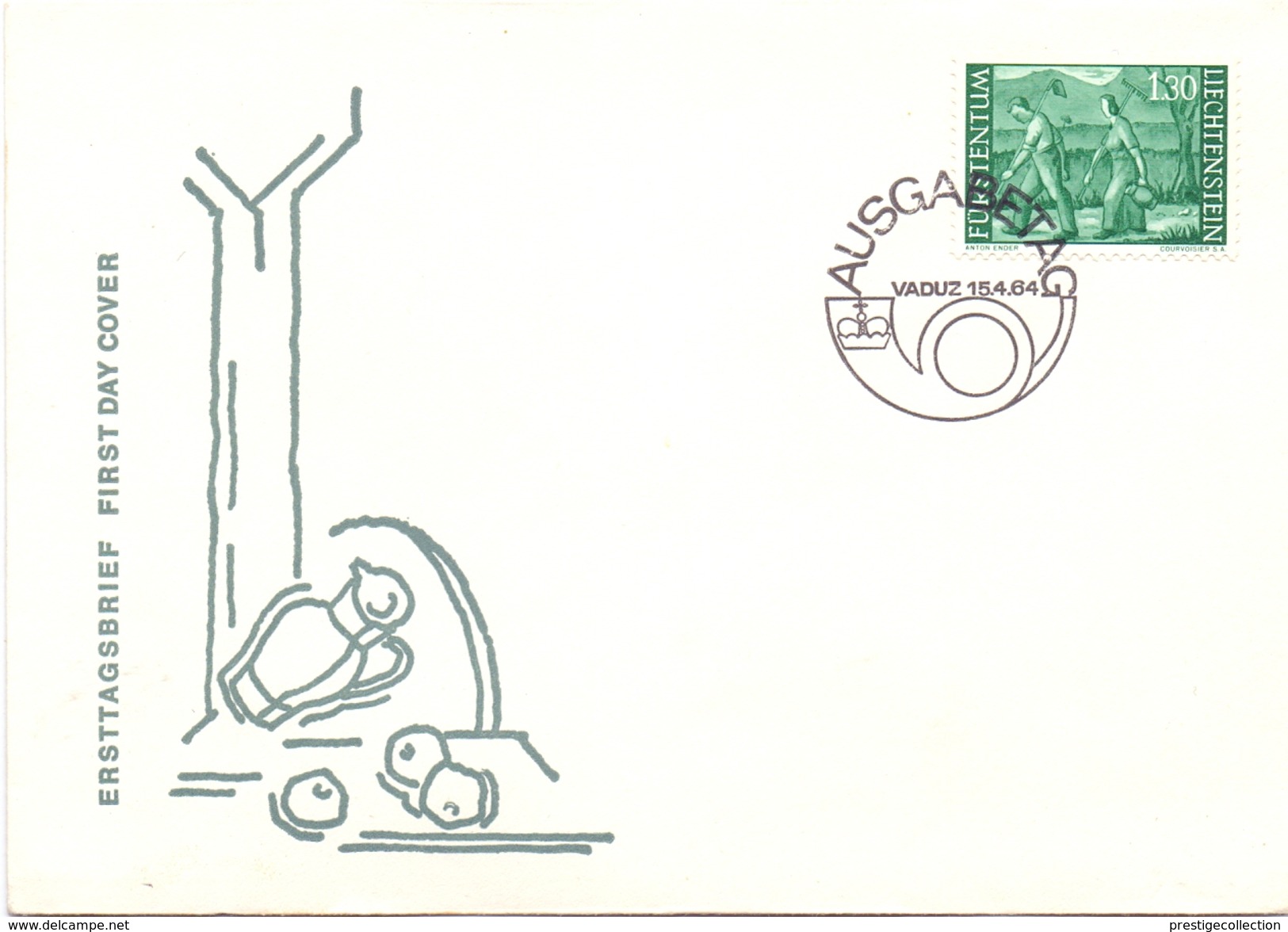 LIECHTENSTEIN 1964 FDC VADUZ 1964  (GEN170106) - Agricoltura