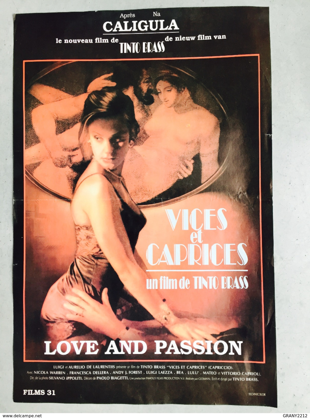 Victorin Caprioli,Venantino Venantini "vices Et Caprices "Tinto Brass " Film érotique Italien - Affiches & Posters