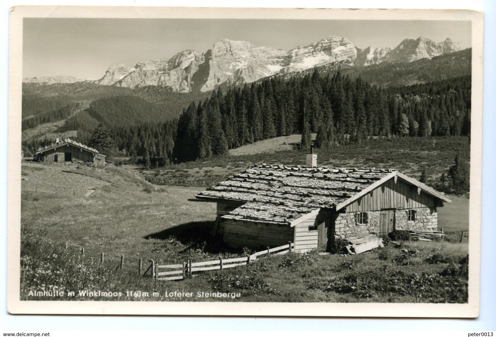 Almhütte In Winklmoos Mit Loferer Steinberge, 1951 - Sonstige & Ohne Zuordnung