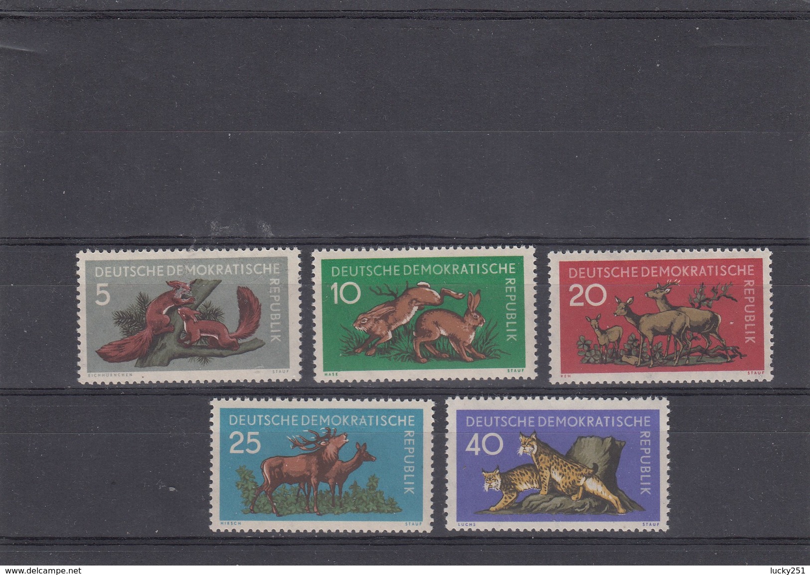 Allemagne Orientale - Mammmifères Divers - Neufs** - Année 1959 - Y.T. 453/457 - Unused Stamps
