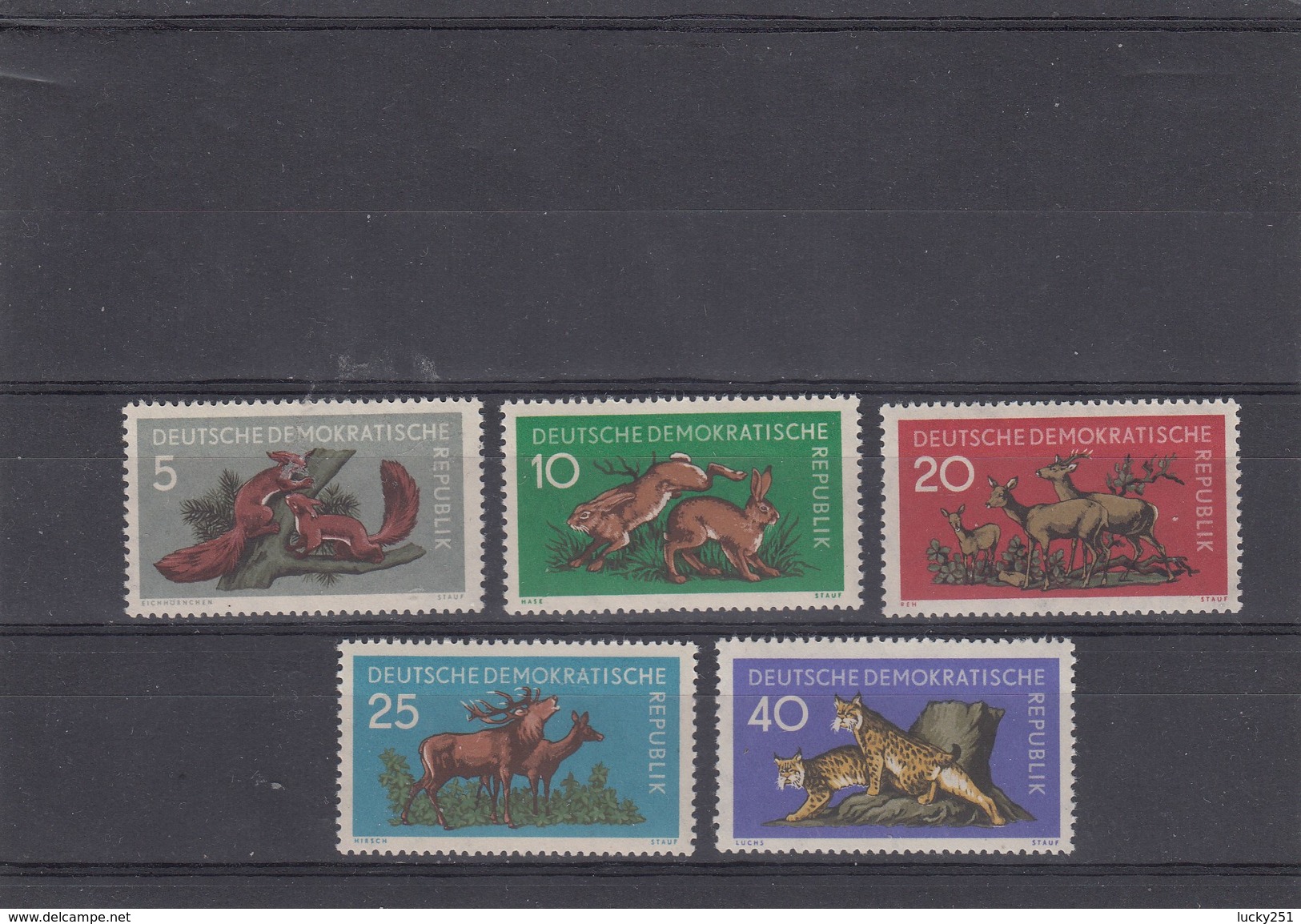 Allemagne Orientale - Mammmifères Divers - Neufs** - Année 1959 - Y.T. 453/457 - Nuevos