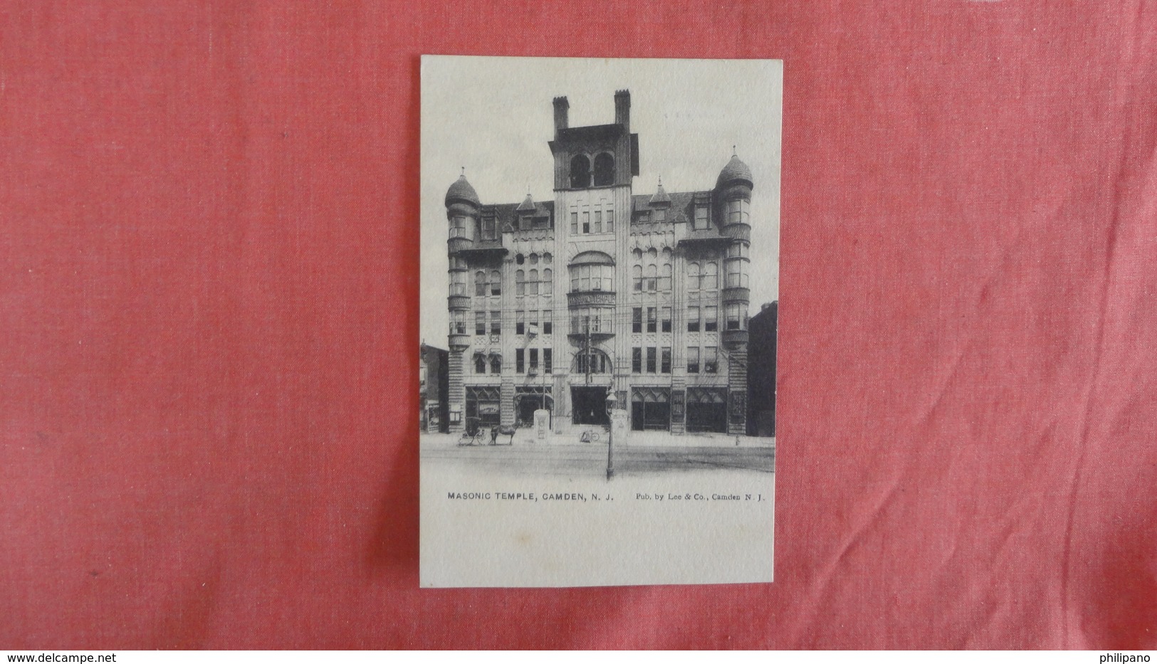 New Jersey > Camden Masonic Temple  Shorter Card Trimed? -  Ref 2472 - Camden