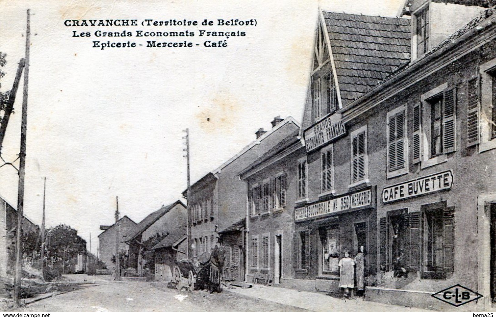 CRAVANCHE TERRITOIRE DE BELFORT  EPICERIE MERCERIE CAFE LES GRANDS ECONOMATS FRANCAIS SUCCURSALE 350 - Autres & Non Classés