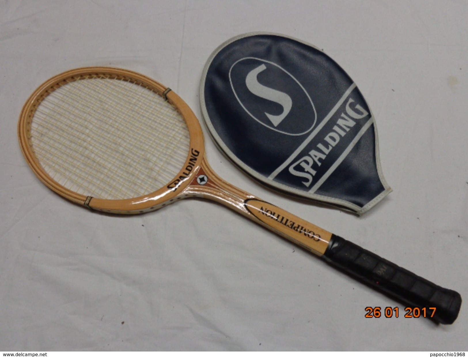 SPALDING COMPETITION  RACCHETTA DA TENNIS VINTAGE EPOCA RAQUETTE RACKET - Abbigliamento, Souvenirs & Varie