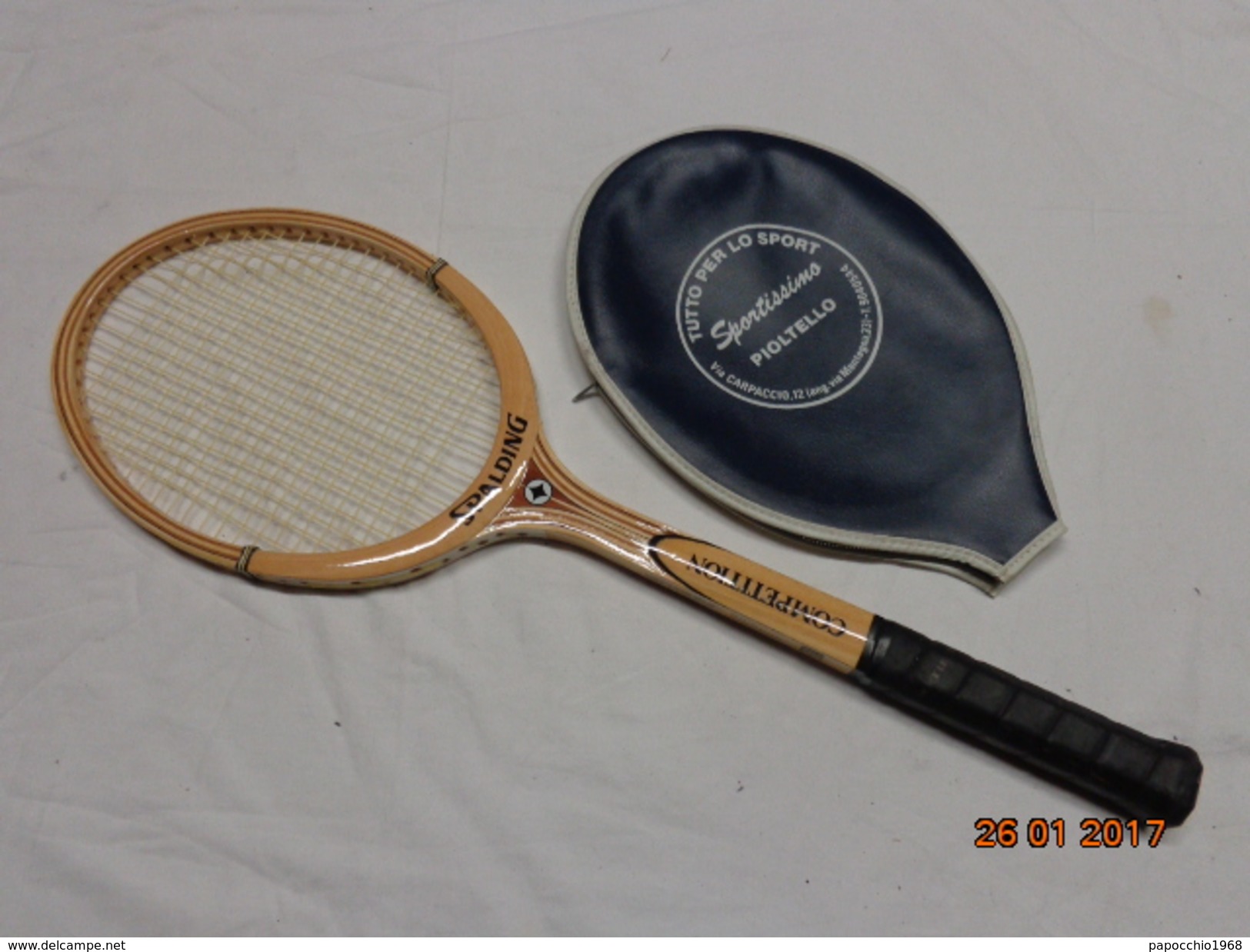 SPALDING COMPETITION  RACCHETTA DA TENNIS VINTAGE EPOCA RAQUETTE RACKET - Abbigliamento, Souvenirs & Varie