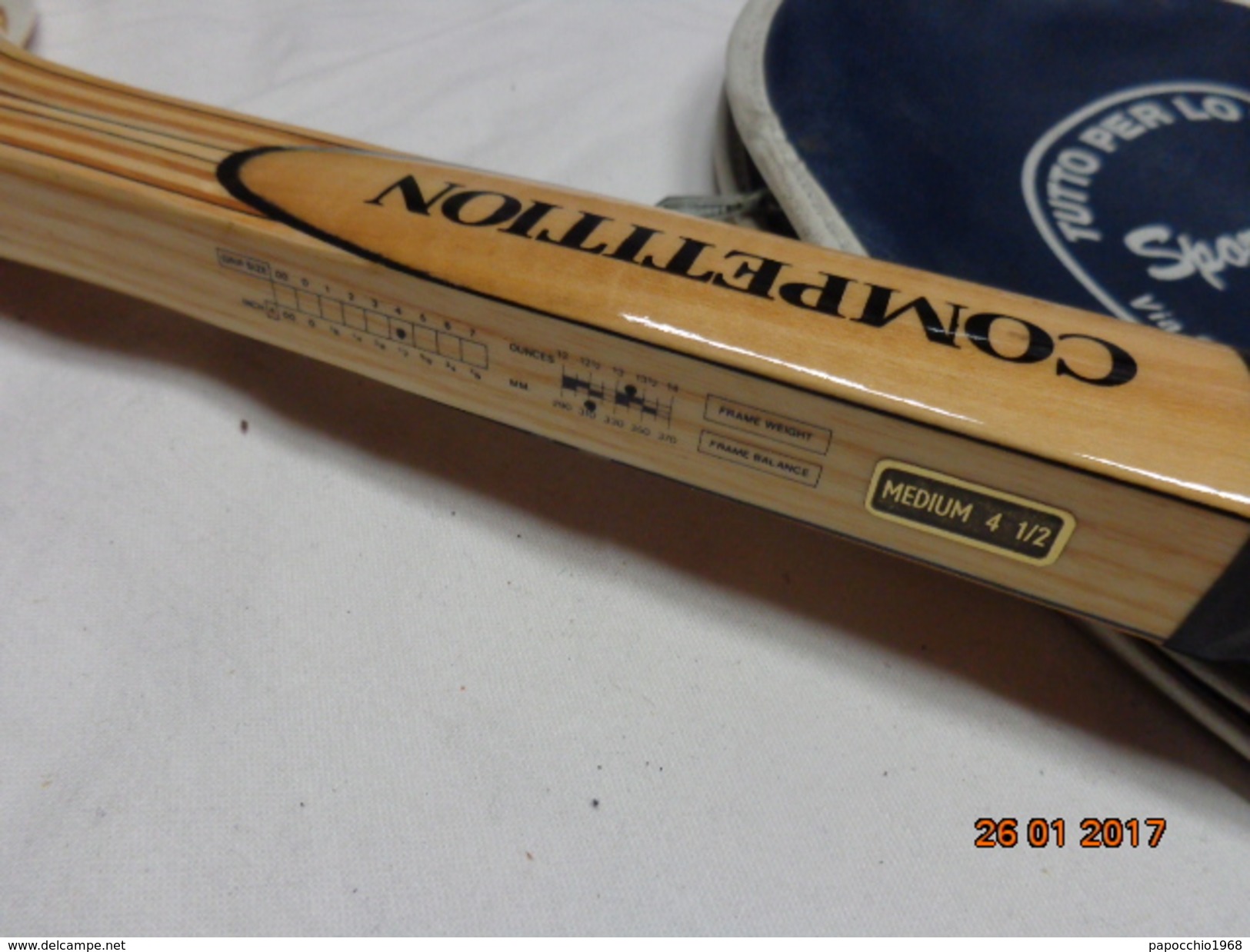 SPALDING COMPETITION  RACCHETTA DA TENNIS VINTAGE EPOCA RAQUETTE RACKET - Apparel, Souvenirs & Other