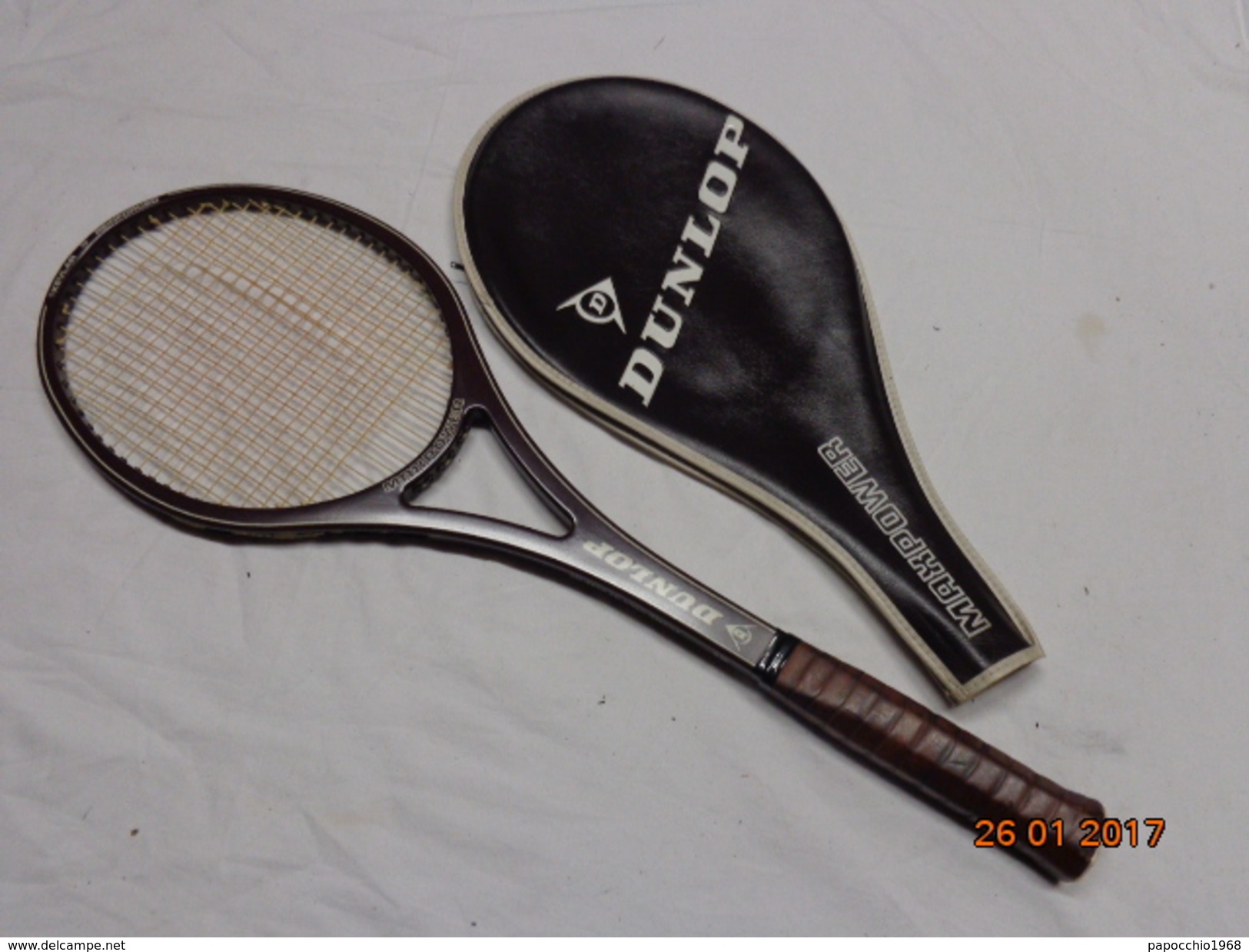 DUNLOP MAXPOWER KEWLAR  RACCHETTA DA TENNIS VINTAGE EPOCA RAQUETTE RACKET - Apparel, Souvenirs & Other