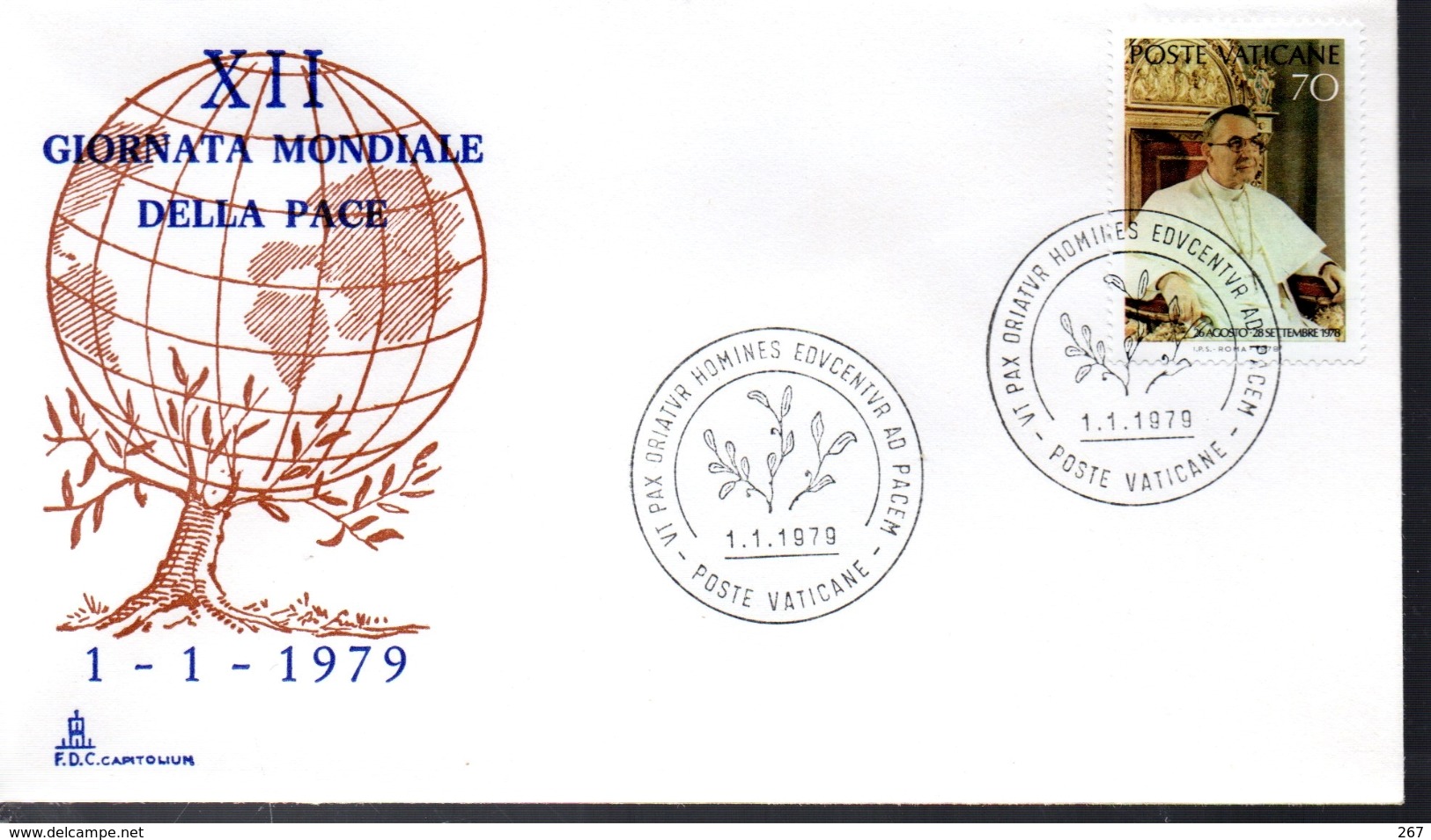 VATICAN  FDC 1979 Paix - Lettres & Documents