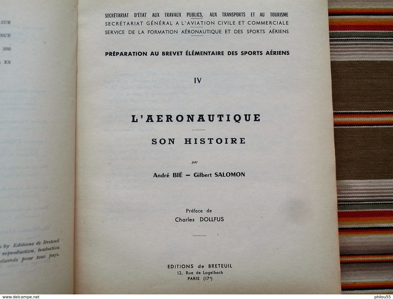 L AERONAUTIQUE SON HISTOIRE IV Preparation au Brevet Elementaire des Sports Aeriens  BIE SALOMON