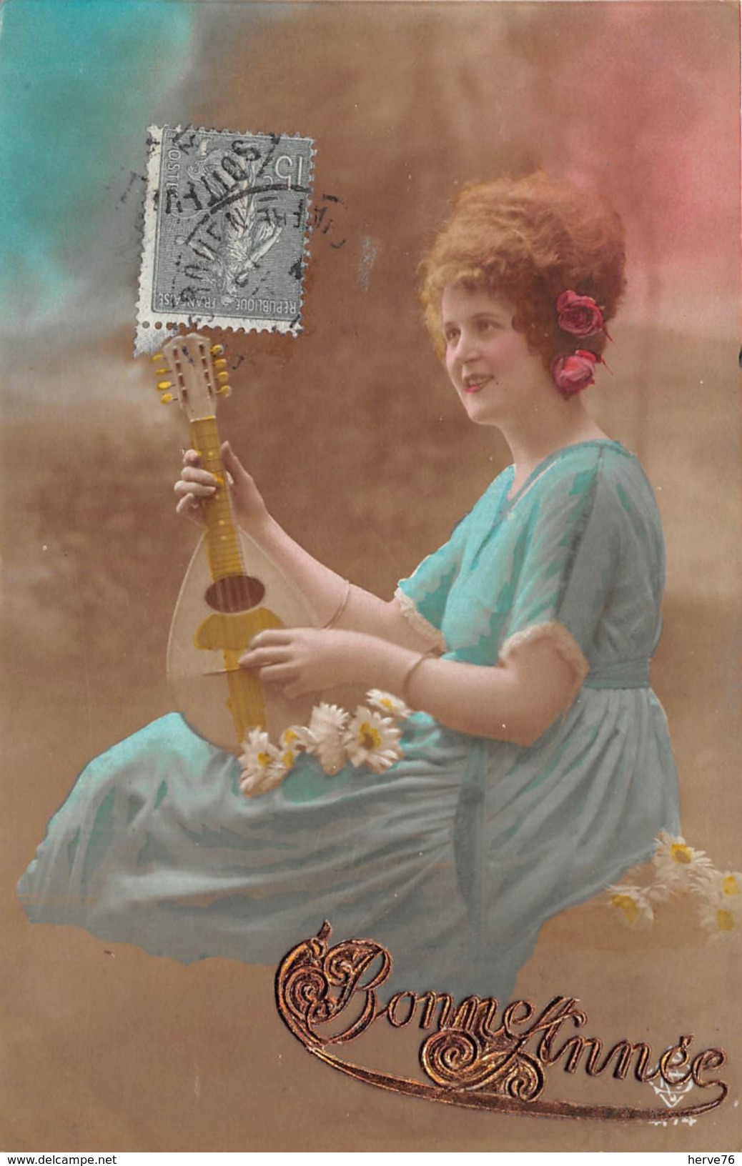 Cpa Fantaisie - Femme - Frau - Lady - Banjo - Frauen