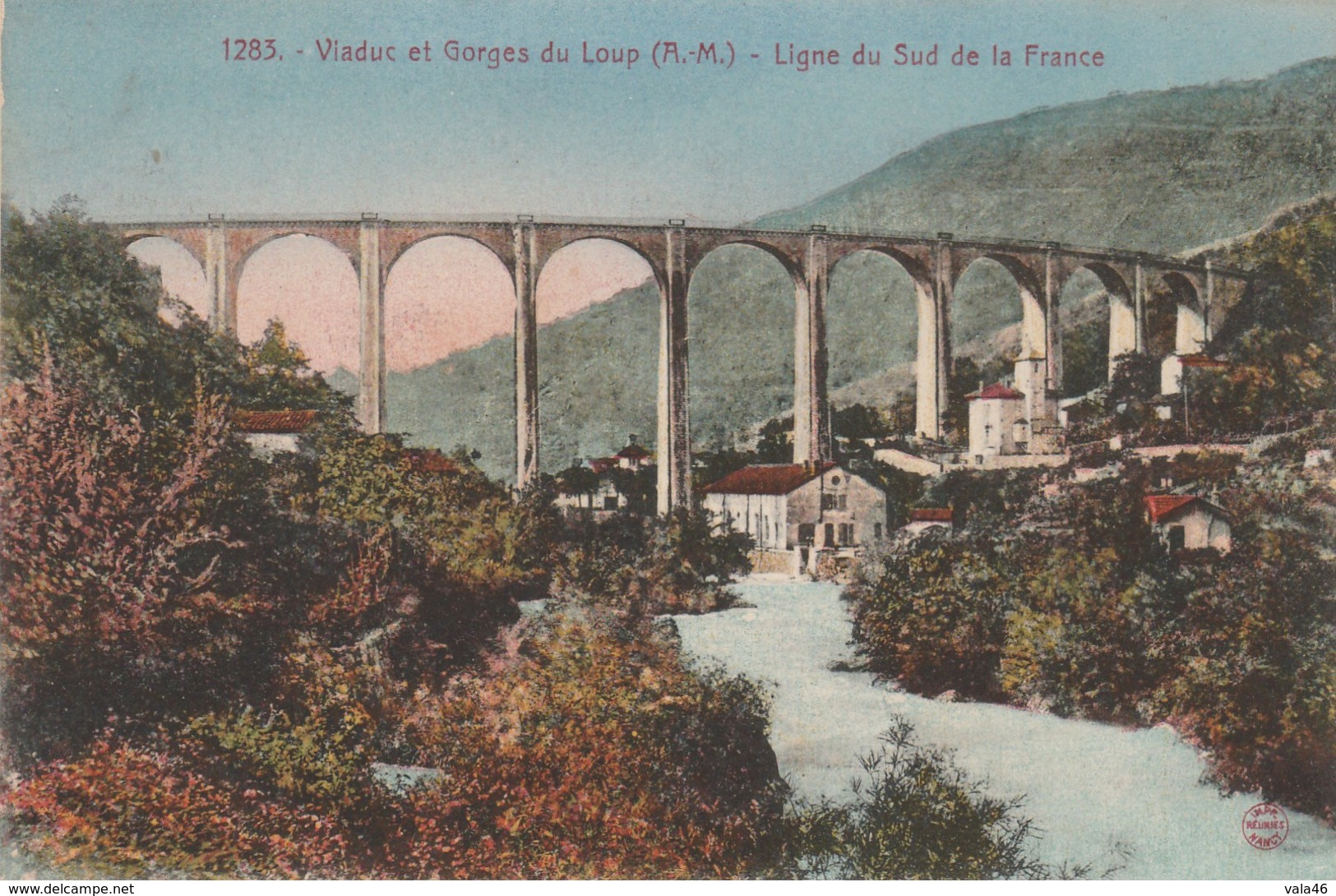 GRASSE   06  ALPES MARITIMES  CPA   COLORISEE  GORGES DU LOUP ET VIADUC LIGNE DU SUD DE LA FRANCE - Grasse