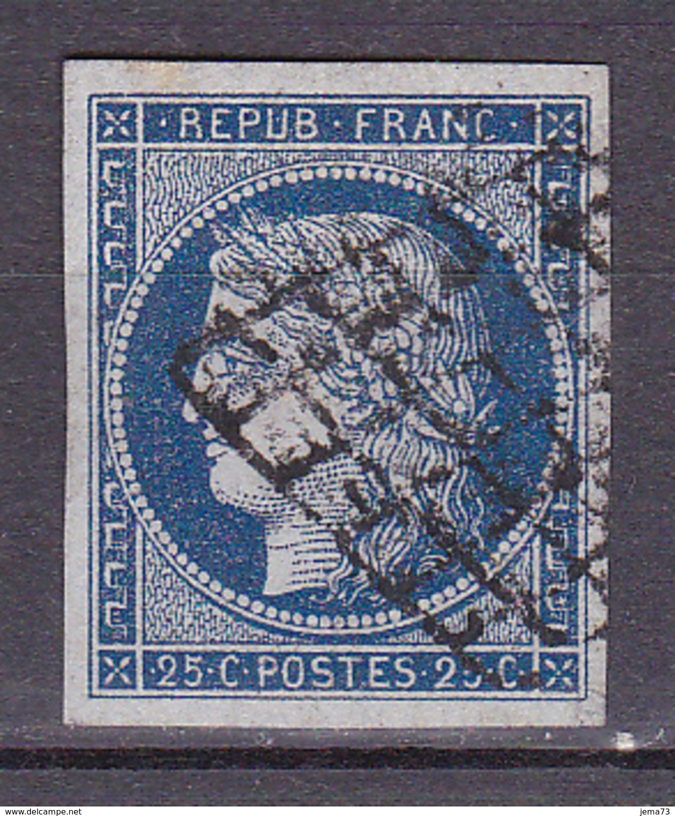 N° 4a Type Cérès De 1849 à 1850 25c Bleu Foncé  Beau Timbre - 1849-1850 Cérès