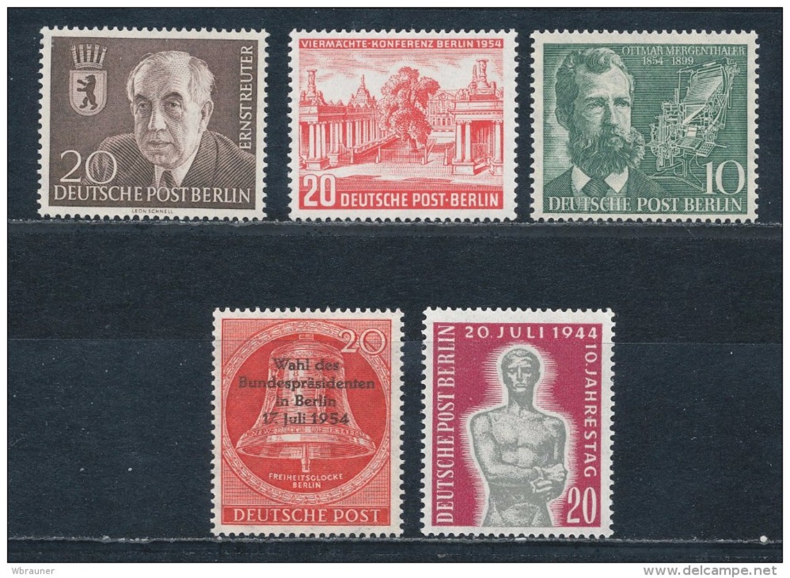 Berlin 115 - 119 ** Mi. 39,- - Unused Stamps