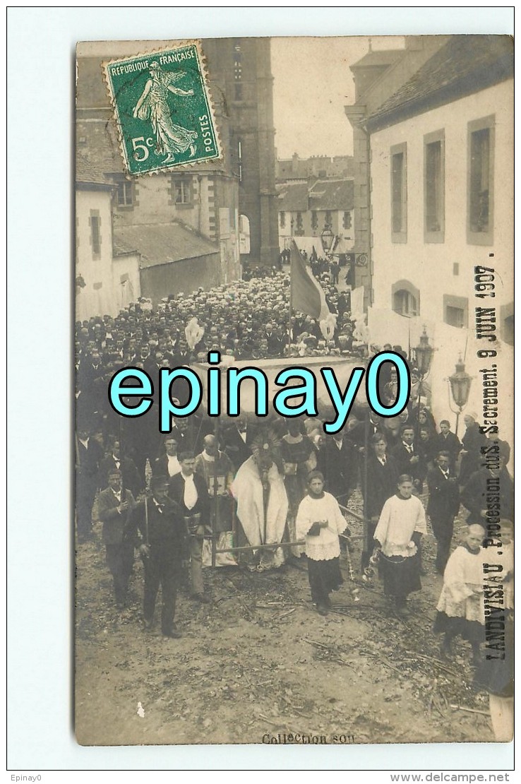 B - 29 - LANDIVISIAU -  CARTE PHOTO D'une Cérémonie Religieuse En 1907 - Procession - Landivisiau