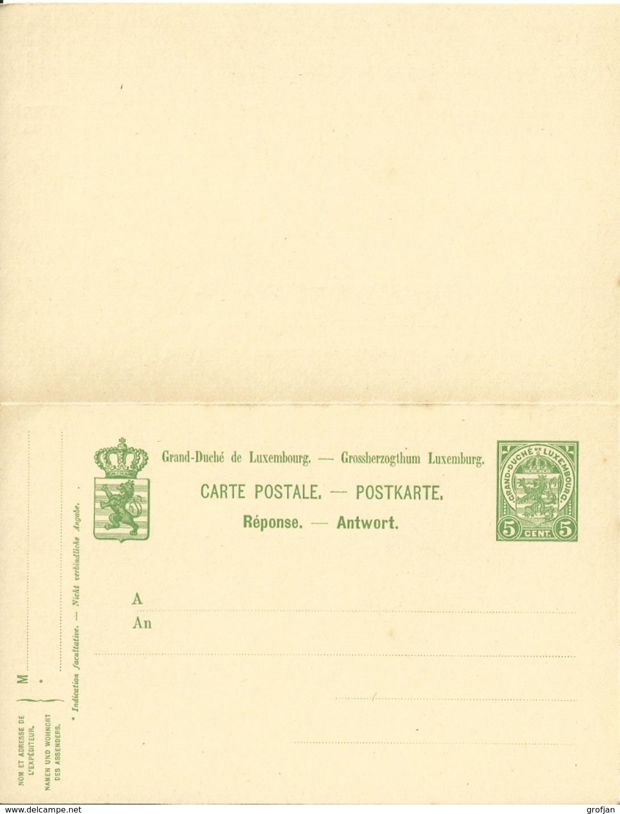 Carte Correspondance - Entier - Stationery - Korrespondenzkarte - No. 64 Carte Double - Servizio