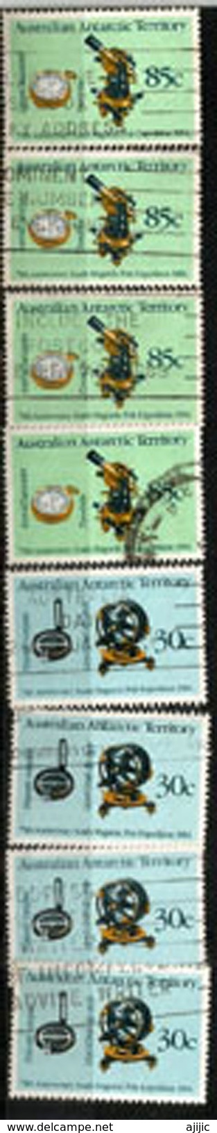 Expedition South Magnetic Pole 1909 ( Sir Ernest Shackleton's Nimrod Expedition ), 8 Timbres Obl. Côte 27 &euro; - Antarctische Expedities