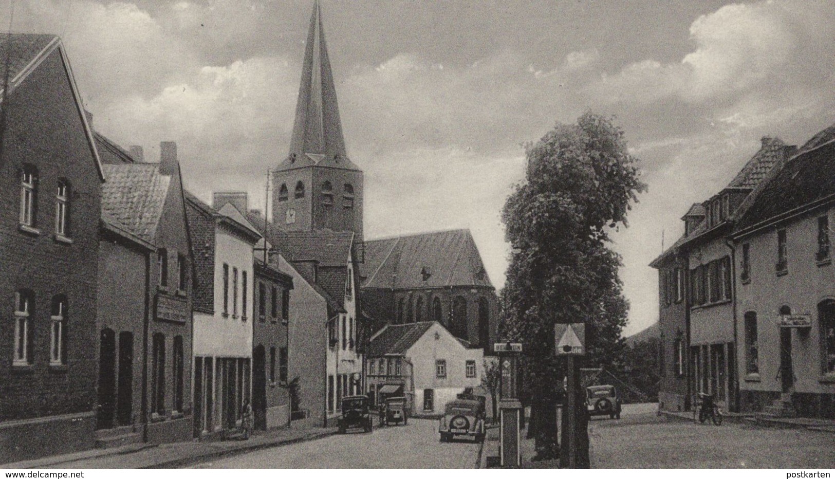 ALTE POSTKARTE UEBACH BEZ. AACHEN OBERSTRASSE Palenberg ARAL TANKSTELLE Filling Station Benzin Service Ansichtskarte - Übach-Palenberg