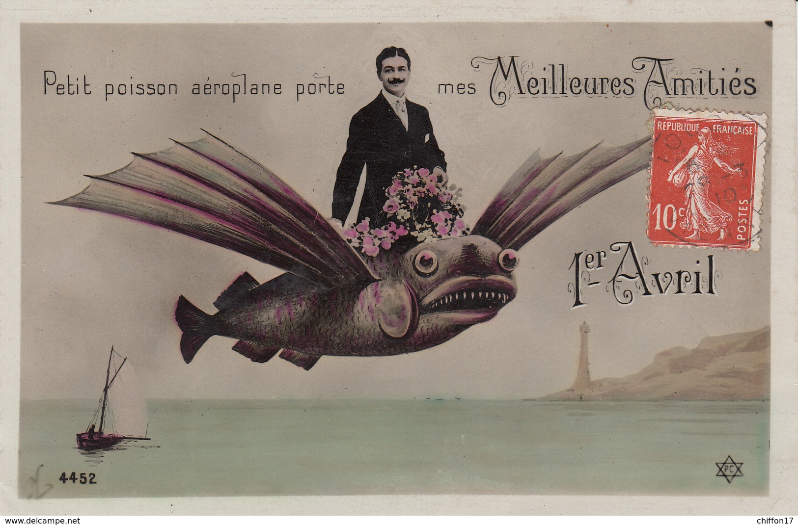 CPA  Photomontage   1er Avril   AVION AEROPLANE - April Fool's Day