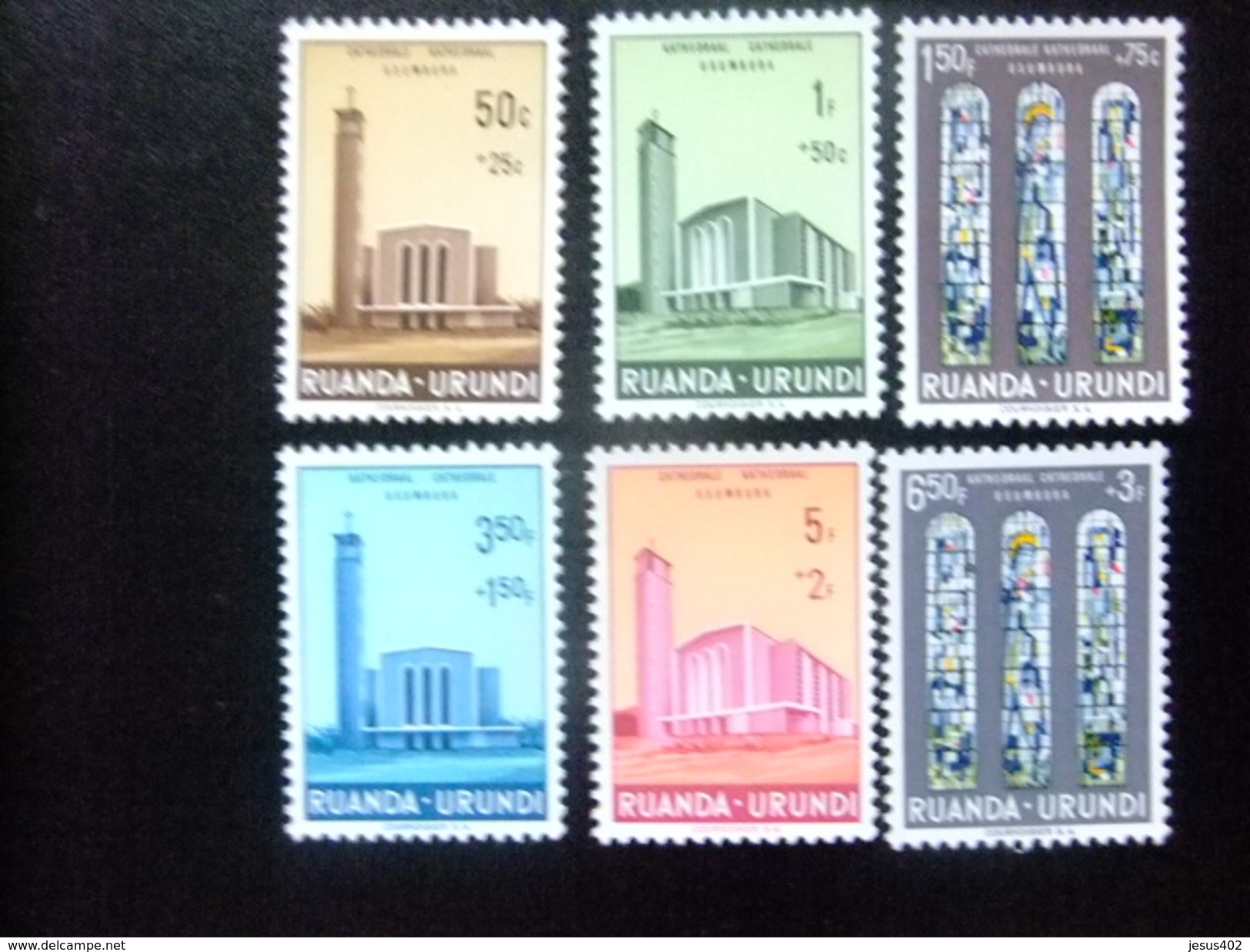 RUANDA - URUNDI 1961 CATEDRAL USUMBURA - Yvert & Tellier Nº 225 / 230 ** MNH - Nuevos