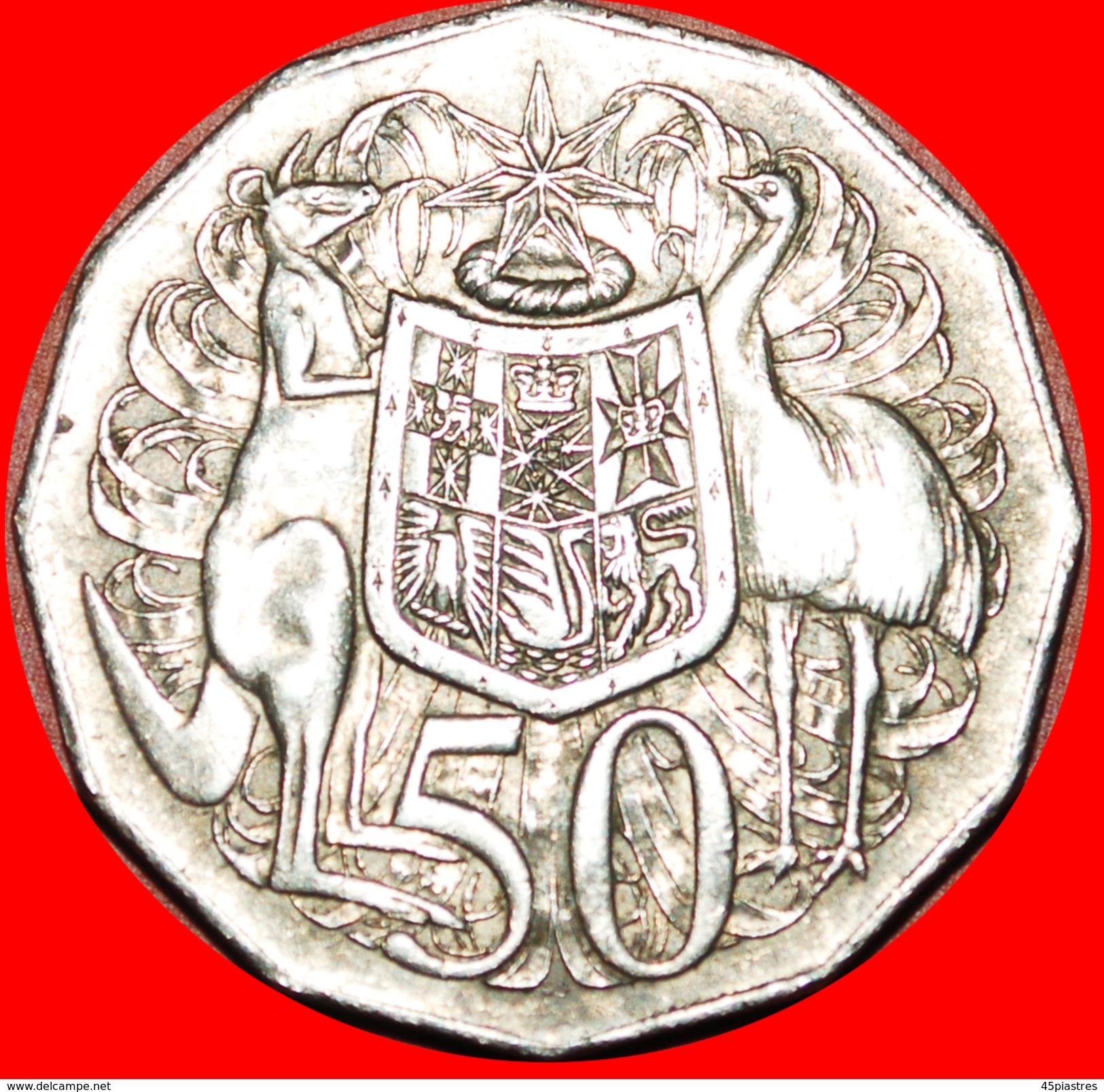 + KANGAROO: AUSTRALIA &#x2605; 50 CENTS 1971! LOW START&#x2605; NO RESERVE! - 50 Cents