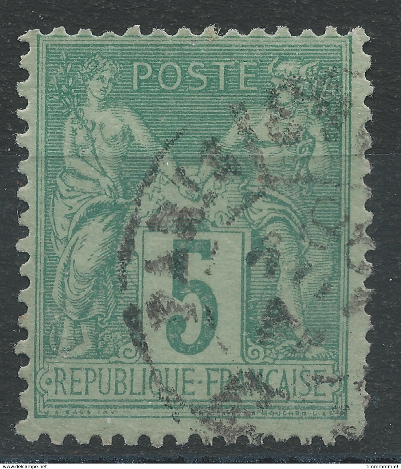 Lot N°34200  N°75, Oblit Cachet à Date A Déchiffrer - 1876-1898 Sage (Type II)